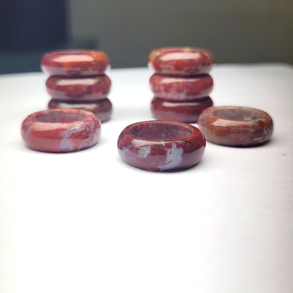 Agate Stackable Ring Bands - Picture 5 of 6